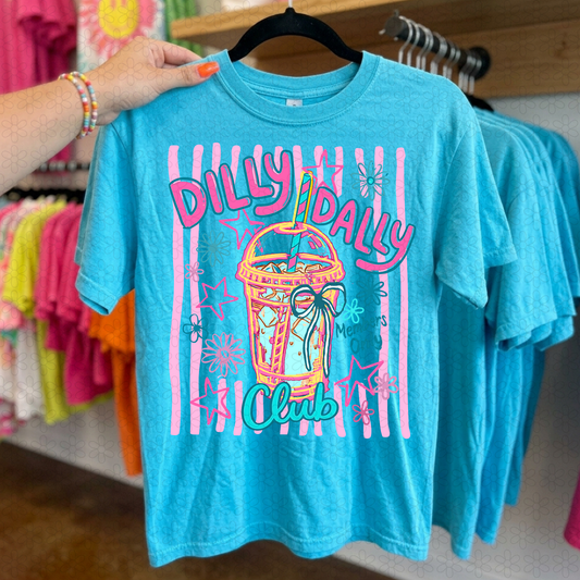 Dilly Dally Club- PINK DTF Transfer