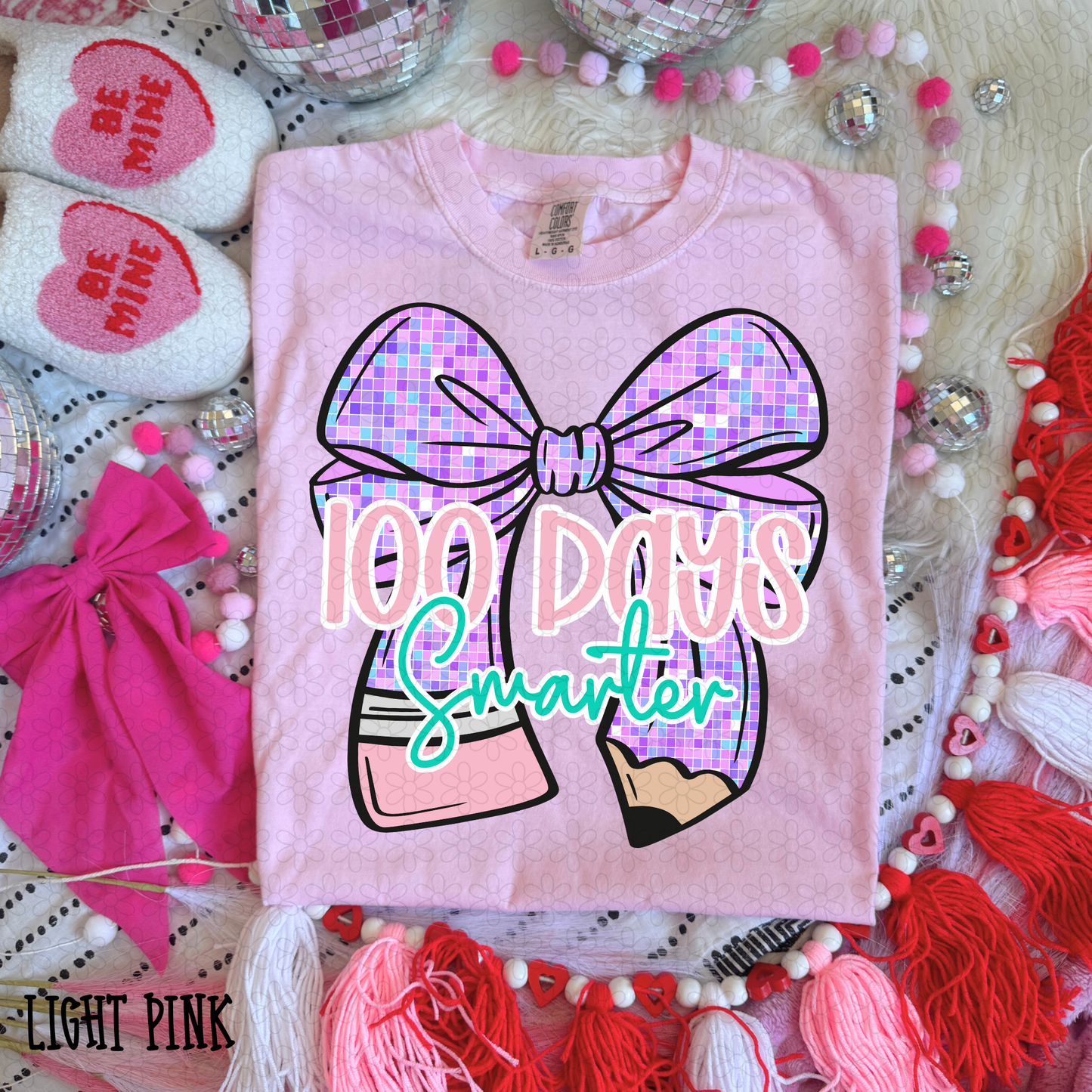 Disco Bow 100 Days Smarter Completed Tee