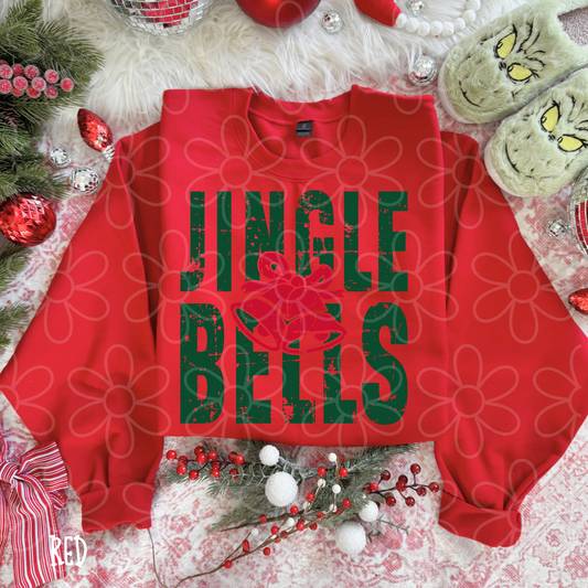 Distressed Jingle Bells Completed Tee