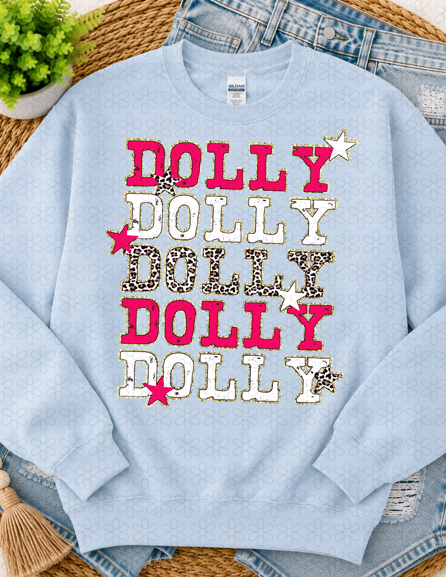 Dolly Leopard Pink DTF Transfer