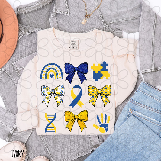 Down Syndrome Awareness Coquette Kids Completed Tee