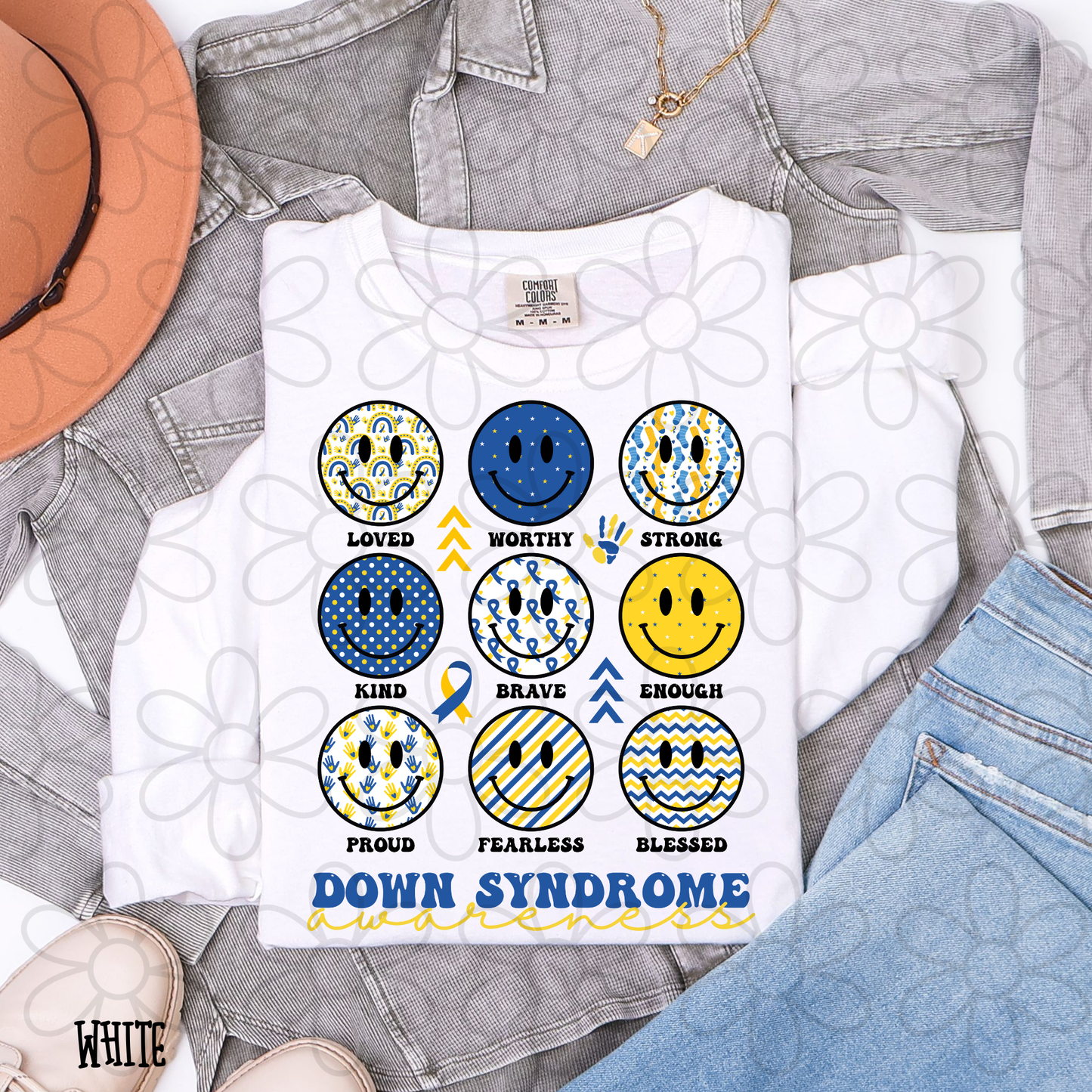Down Syndrome Awareness Smileys DTF Transfer