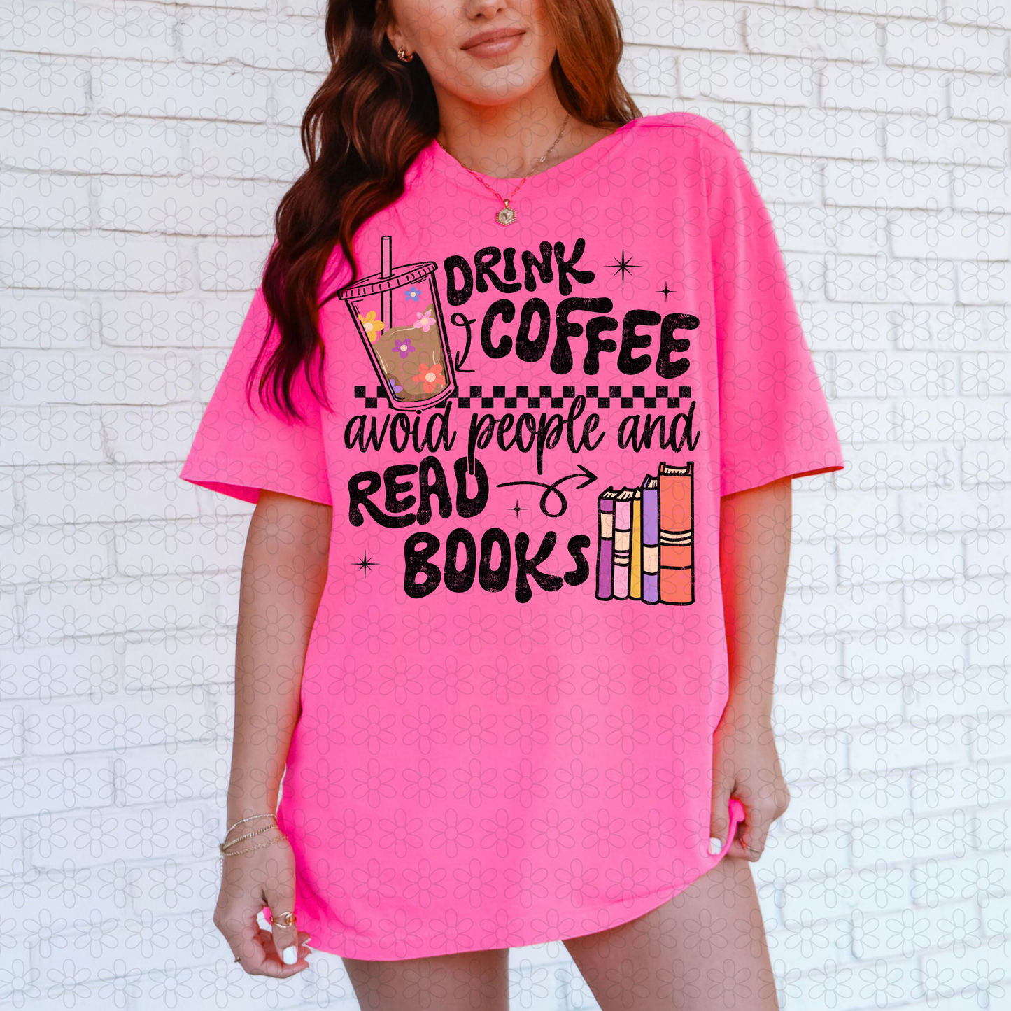 Drink Coffee Avoid People Completed Tee