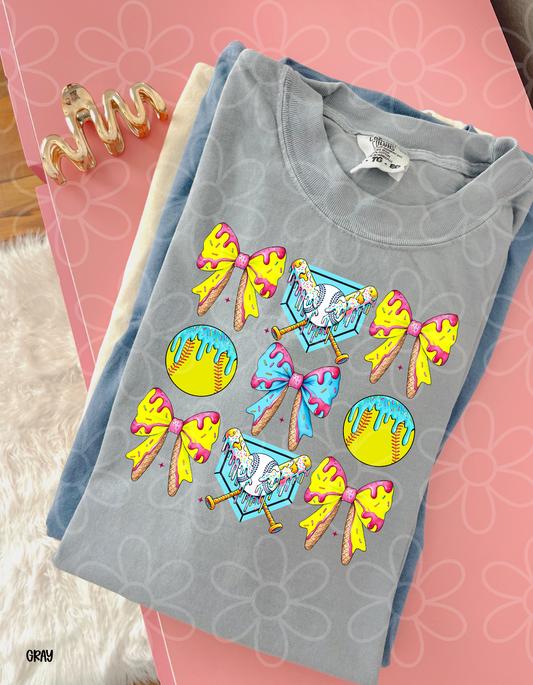 Drip Softball Coquette Completed Tee