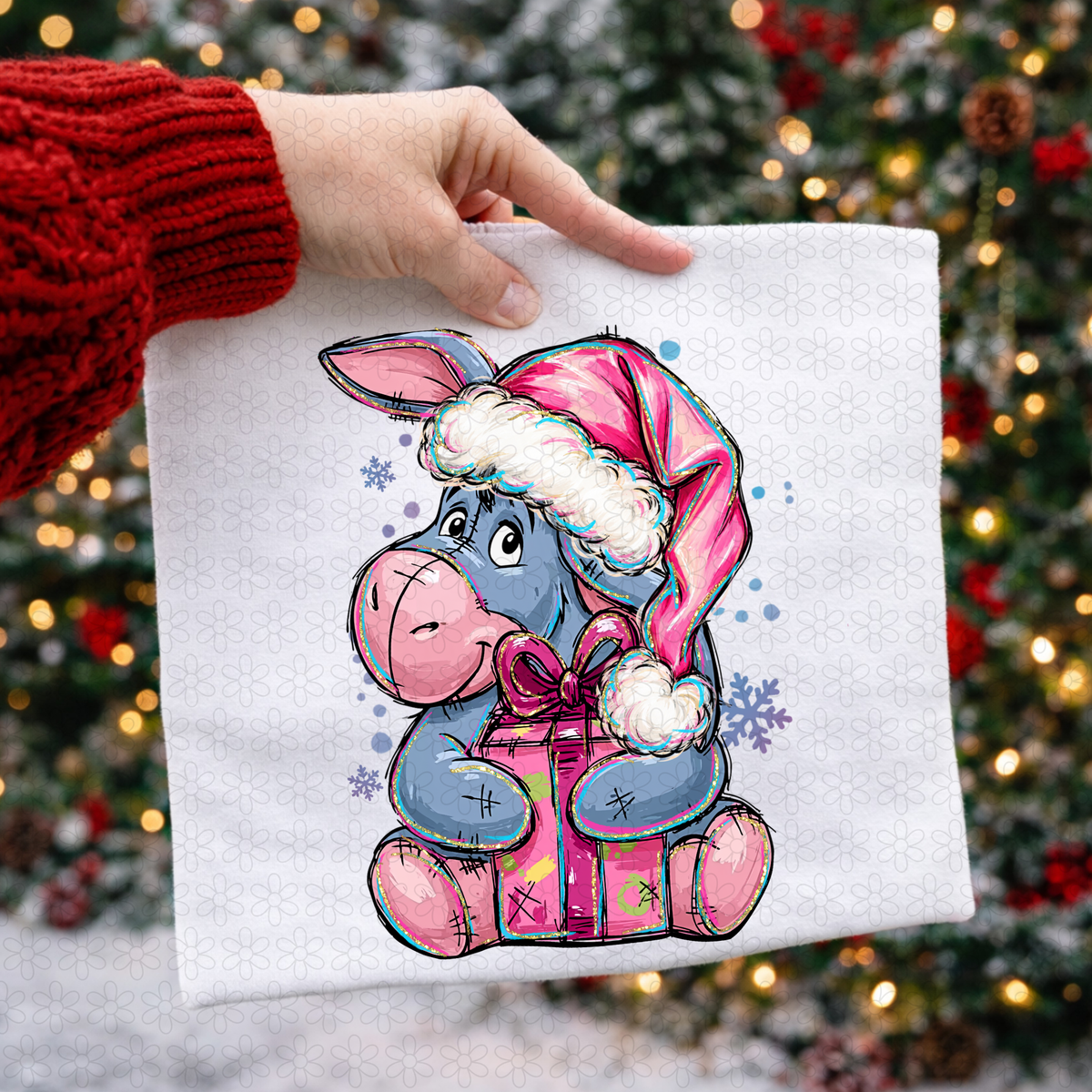 EEYORE CHRISTMAS Completed Tee