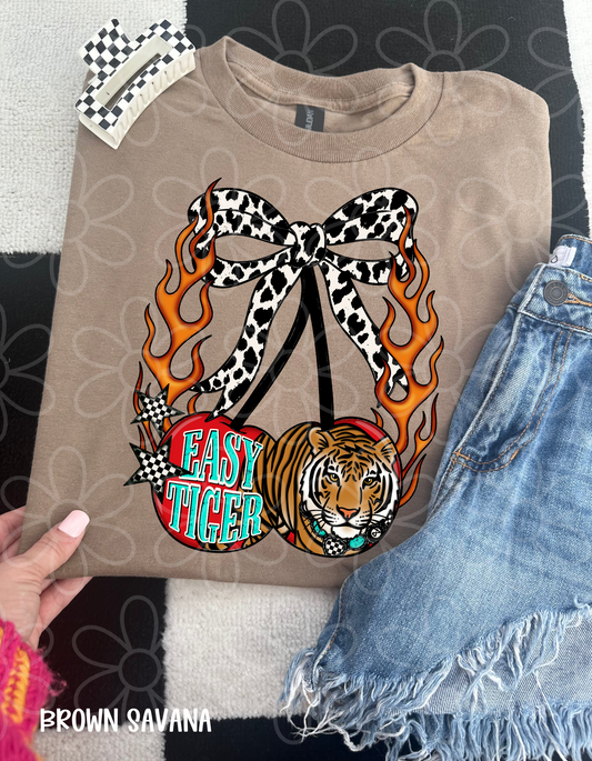 Easy Tiger Cherry Flames DTF Transfer