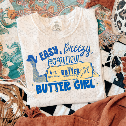 Easy, Breezy, Beautiful Butter Girl Completed Tee