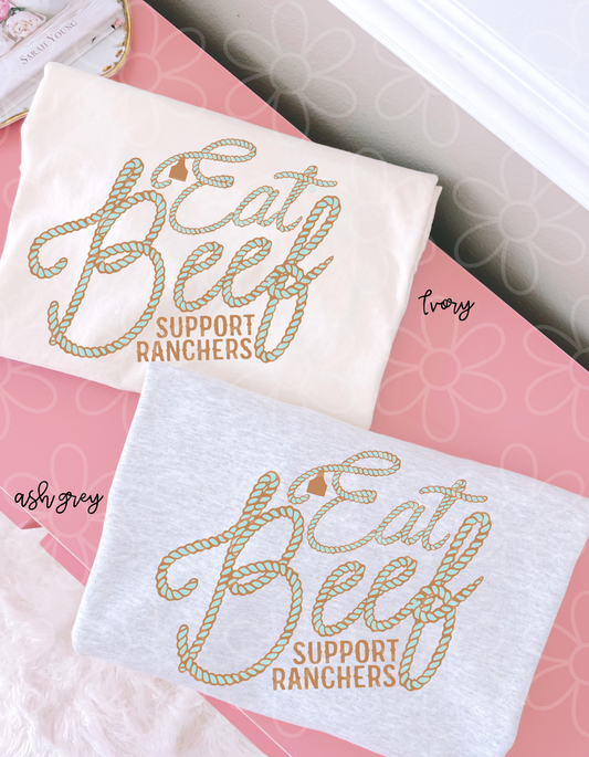 Eat Beef Support Ranchers Completed Tee
