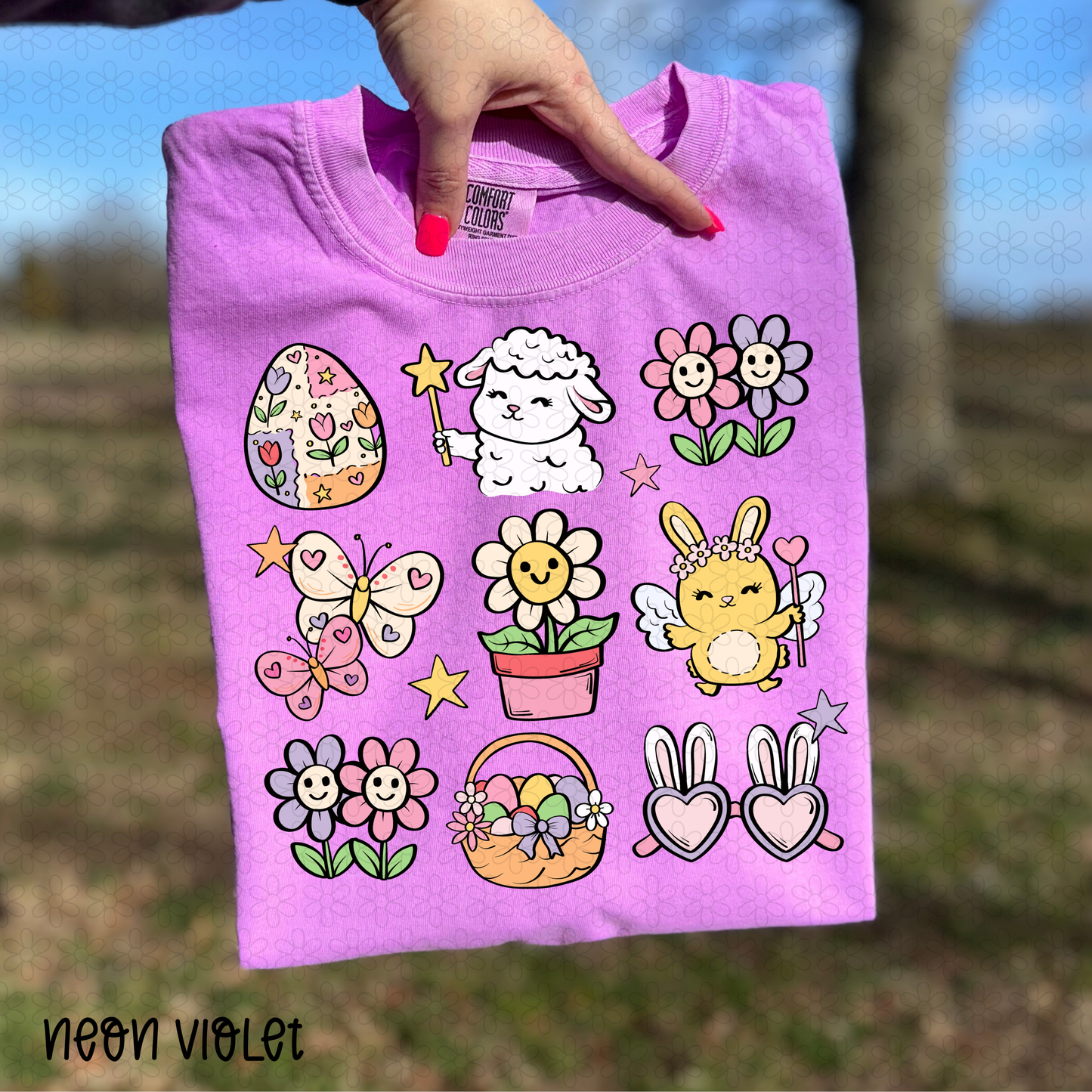 Egg floral sheet easter collage Completed Tee