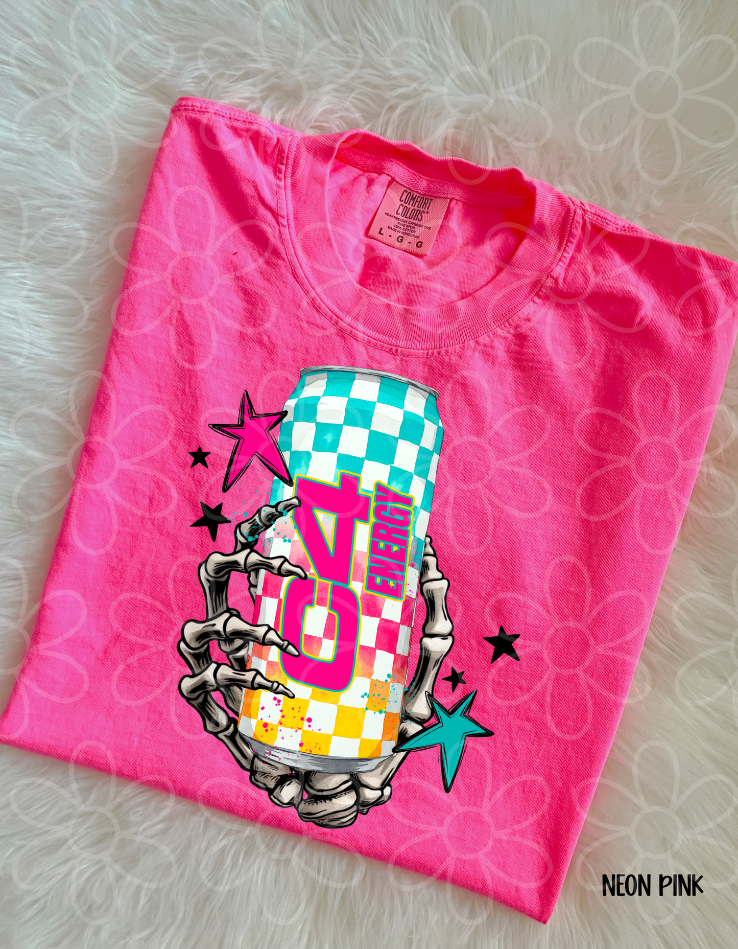 Energy Drink Skeleton Hand (Multiple Options) Completed Tee