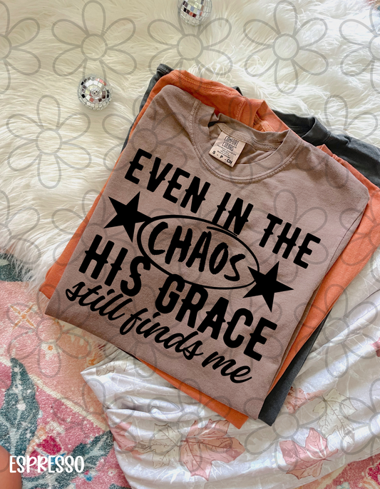 Even In The Chaos His Grace Still Finds Me Kids Completed Tee