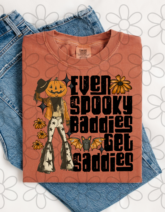 Even Spooky Baddies Get Saddies Kids Completed Tee