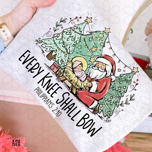 Every Knee Shall Bow Santa DTF Transfer