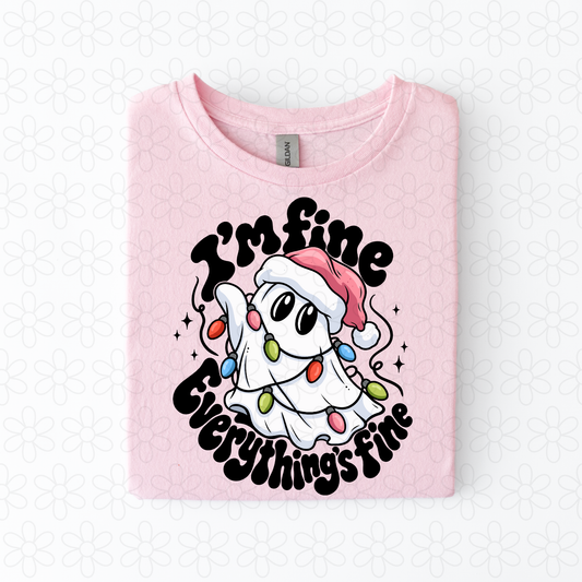 Everything's Fine Ghostie Completed Tee