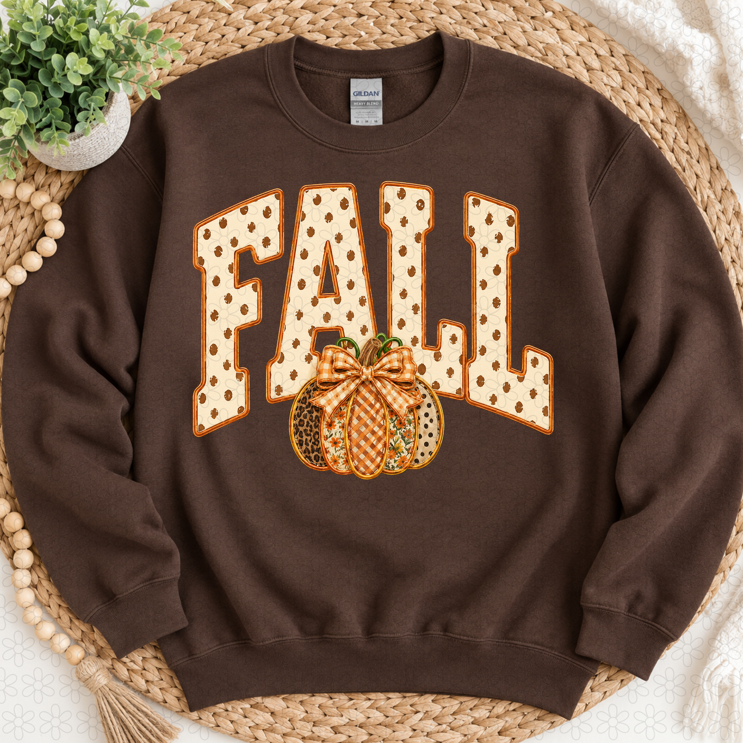 FALL Polka Dot Pumpkin Completed Tee