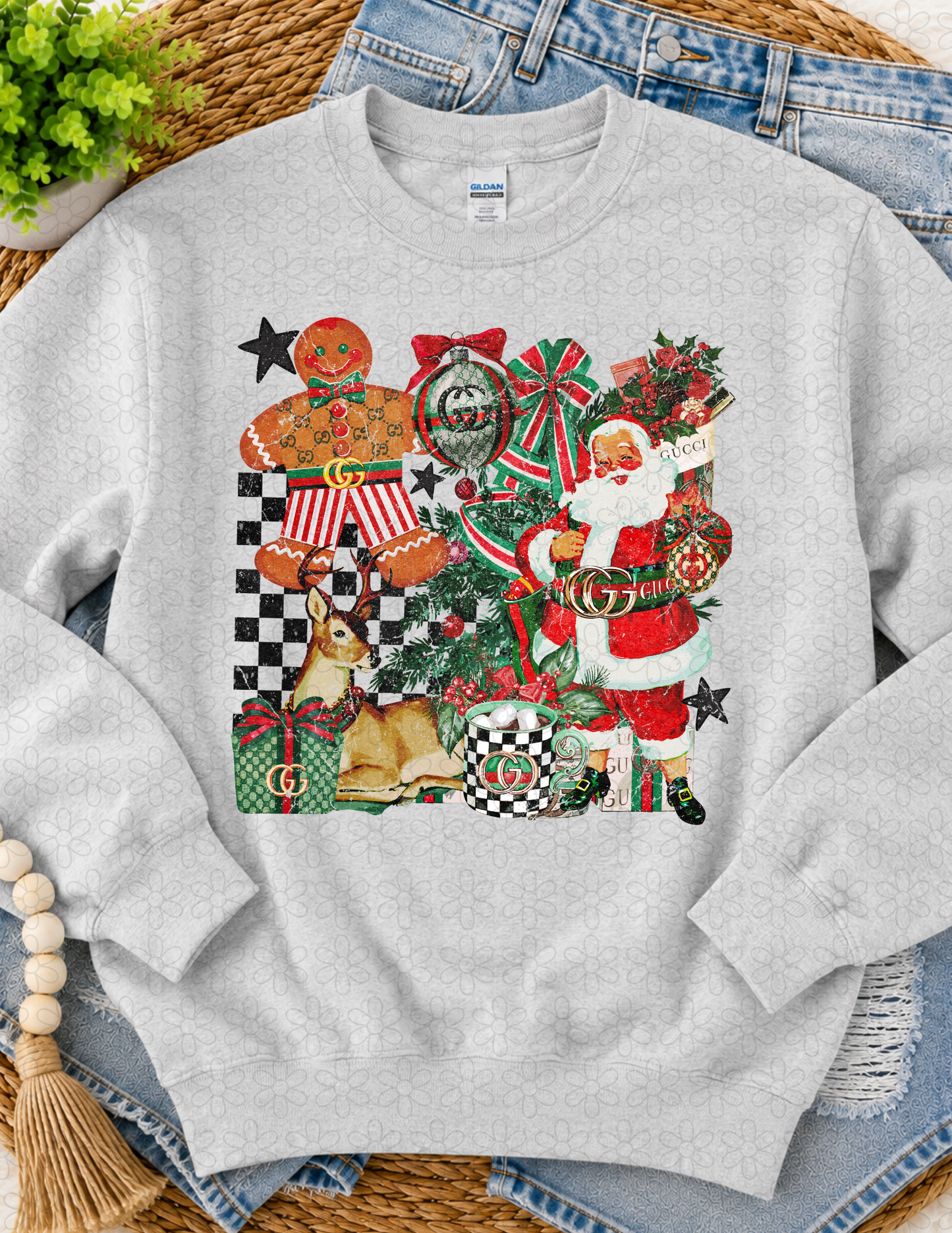 FANCY CHRISTMAS COLLAGE  Completed Tee