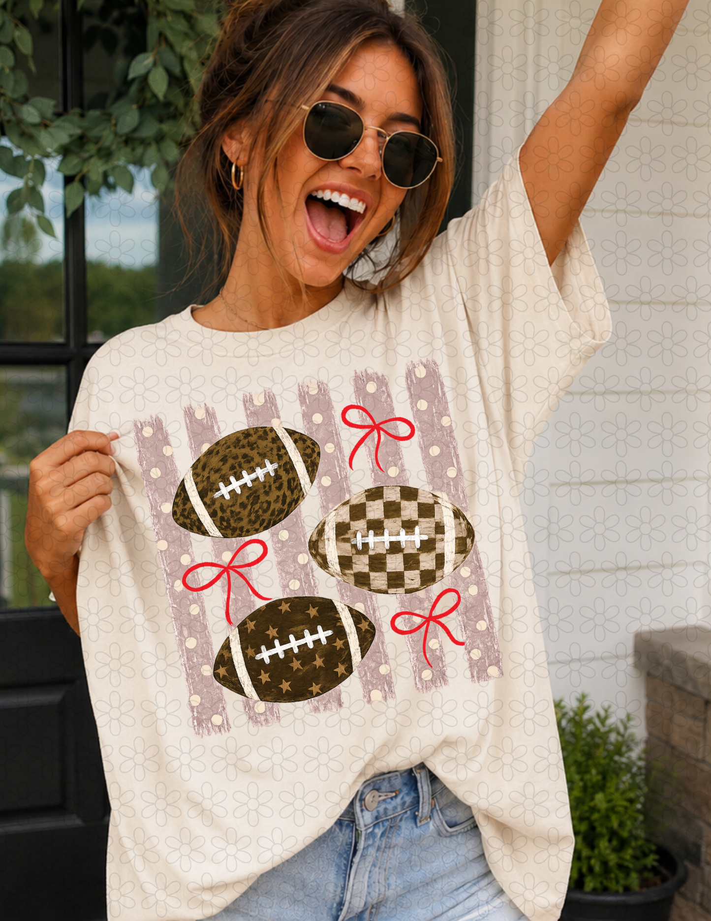 FOOTBALL STRIPES (Multiple Colors) Completed Tee