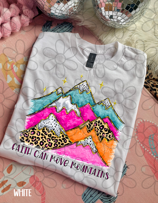 Faith Can Move Mountains Leopard Completed Tee