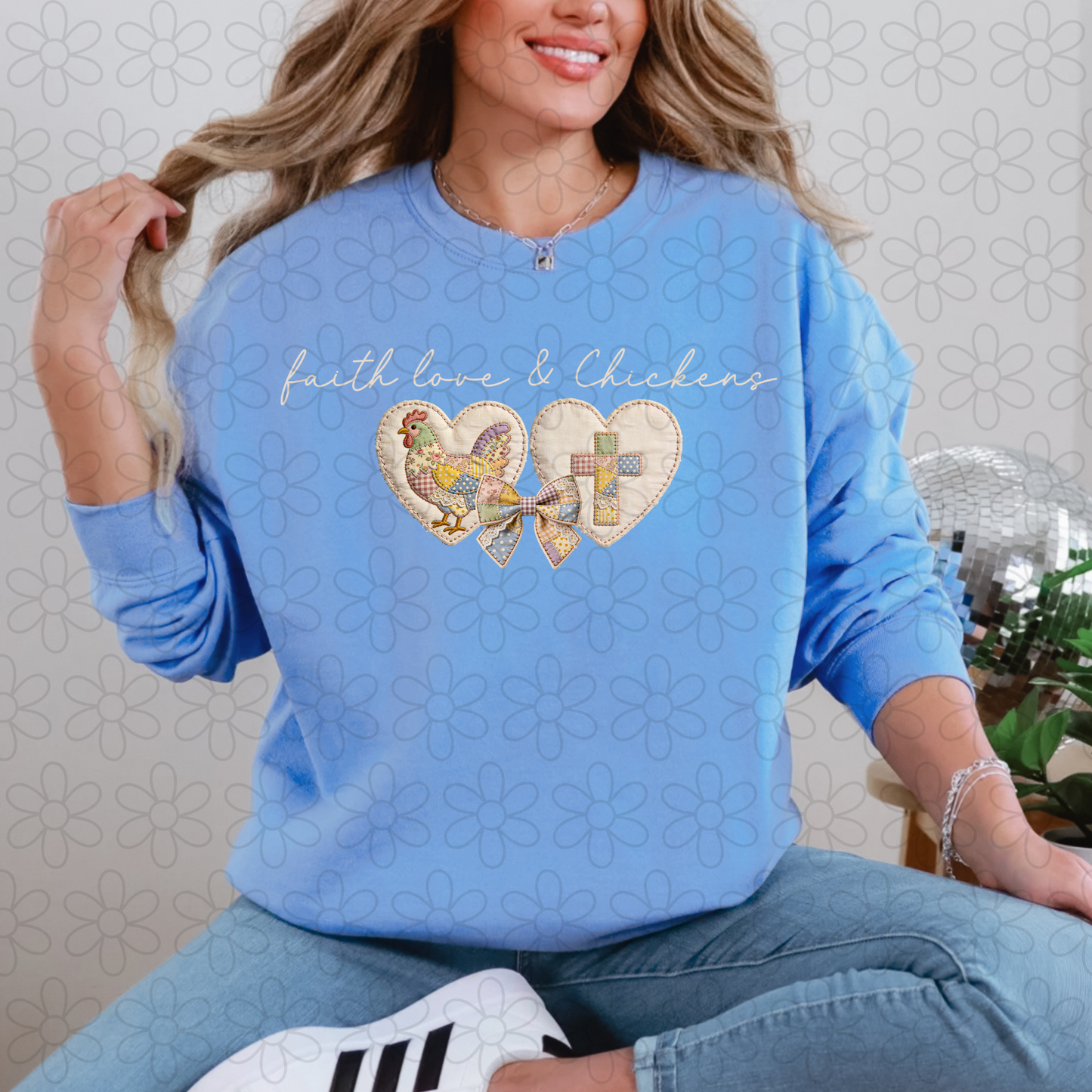 Faith Love & Chickens DTF Transfer