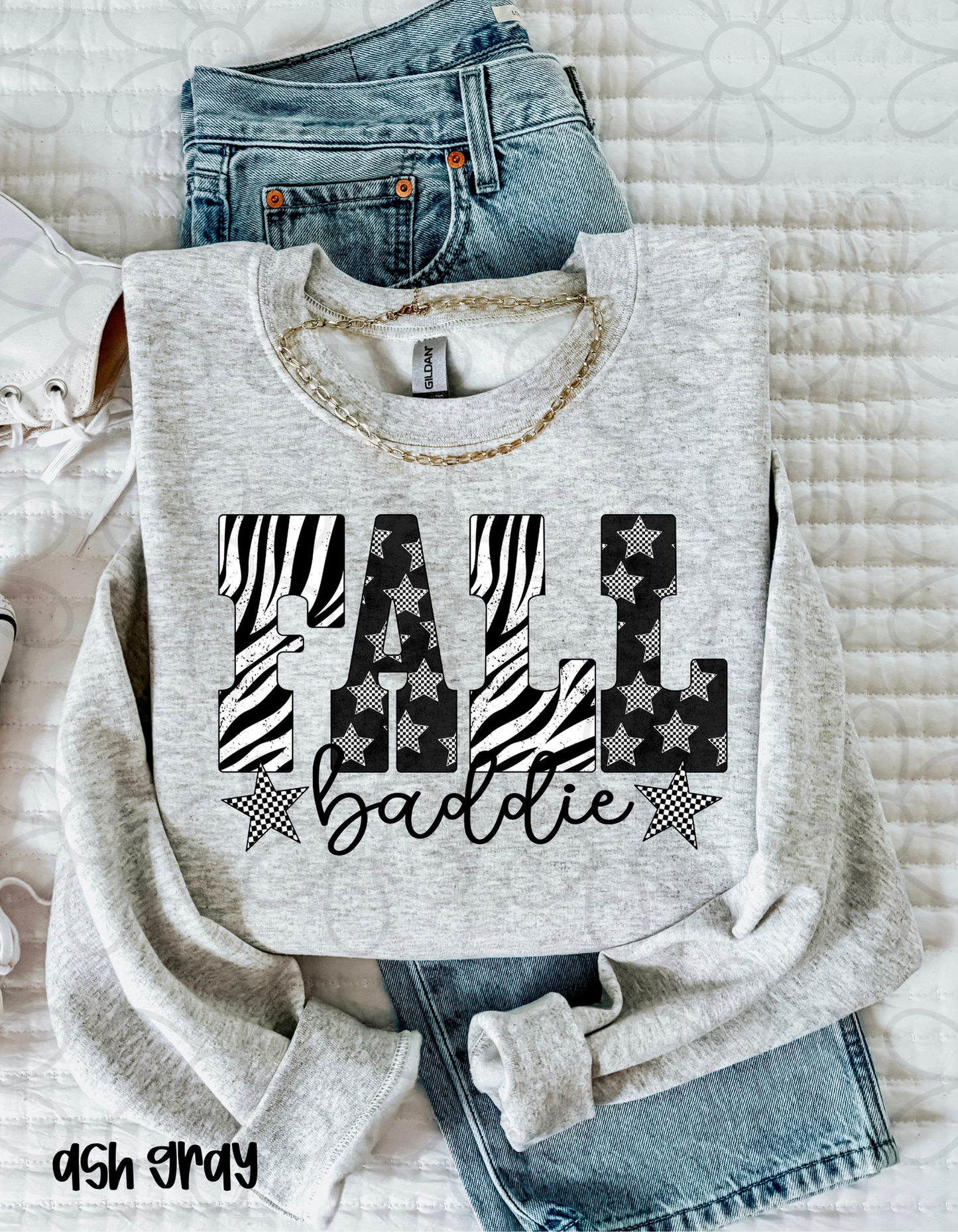 Fall Baddie Zebra Stars Completed Tee
