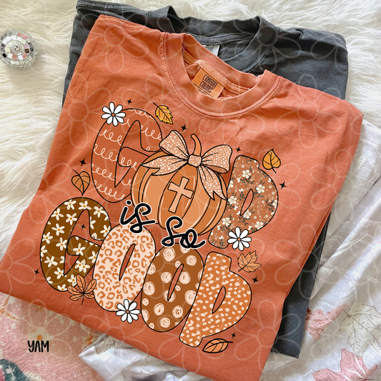 Fall God Is So Good Pumpkin DTF Transfer