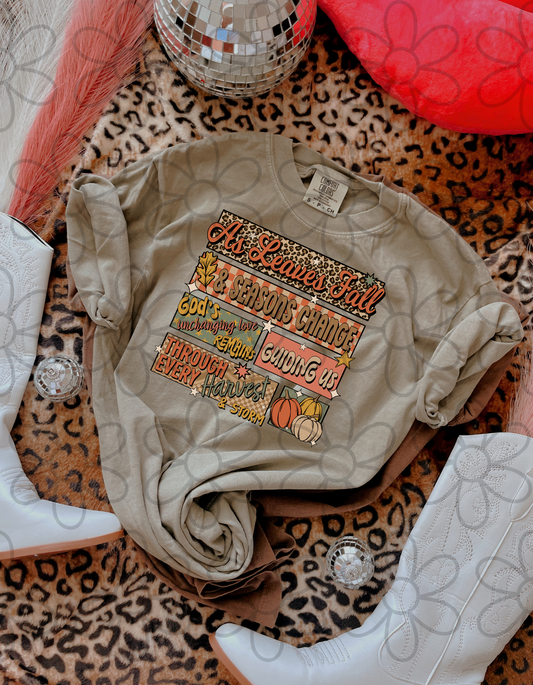 Fall Gods Unchanging Love Remains Guiding Us Completed Tee