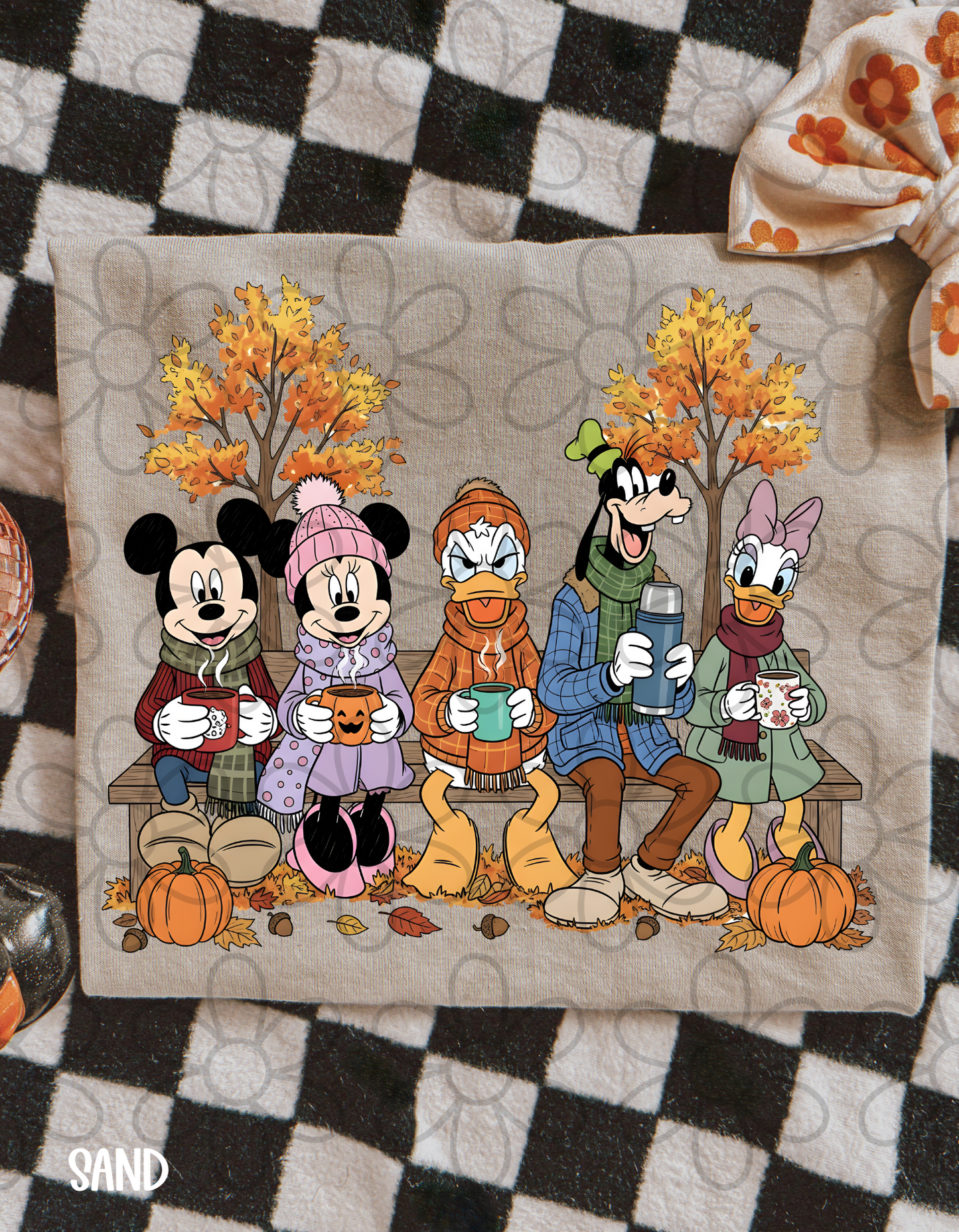 Fall Mickey Characters Kids Completed Tee