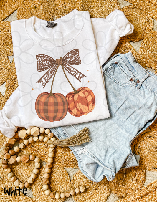Fall Pumpkin Cherry Completed Tee