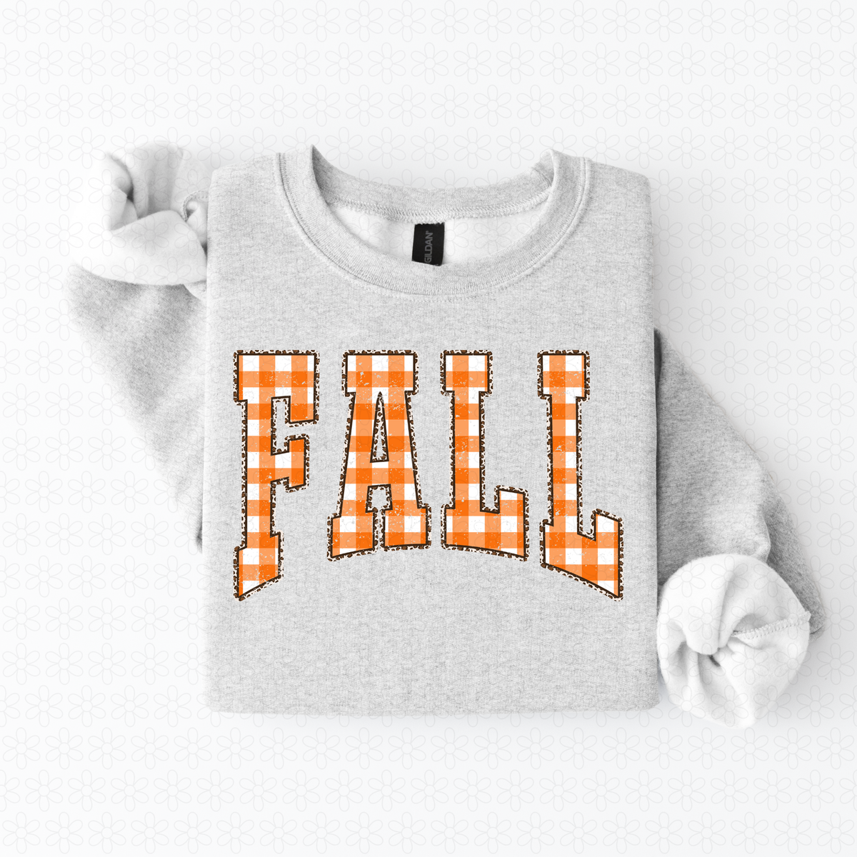 Fall Gingham Leopard Completed Tee