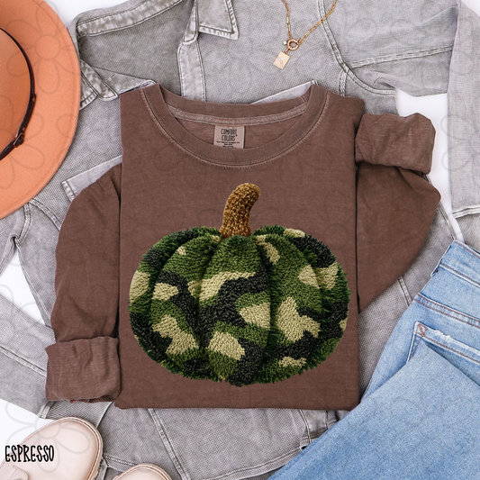 Faux Camo Pumpkin DTF Transfer