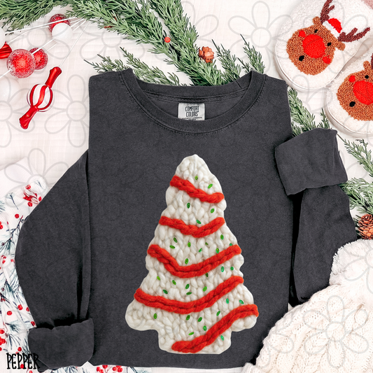 Faux Christmas Tree Cake Kids Completed Tee