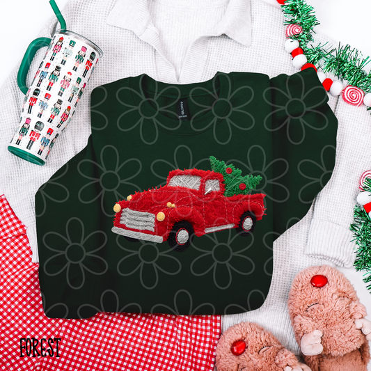 Faux Christmas Truck Completed Tee