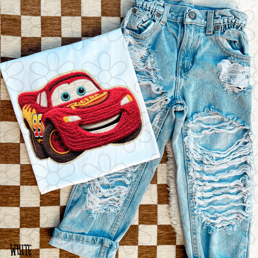 Faux Lightning McQueen Kids Completed Tee