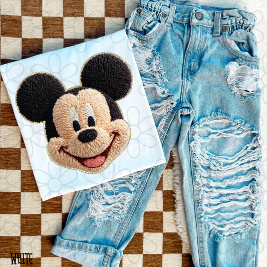 Faux Mickey Gold Kids Completed Tee