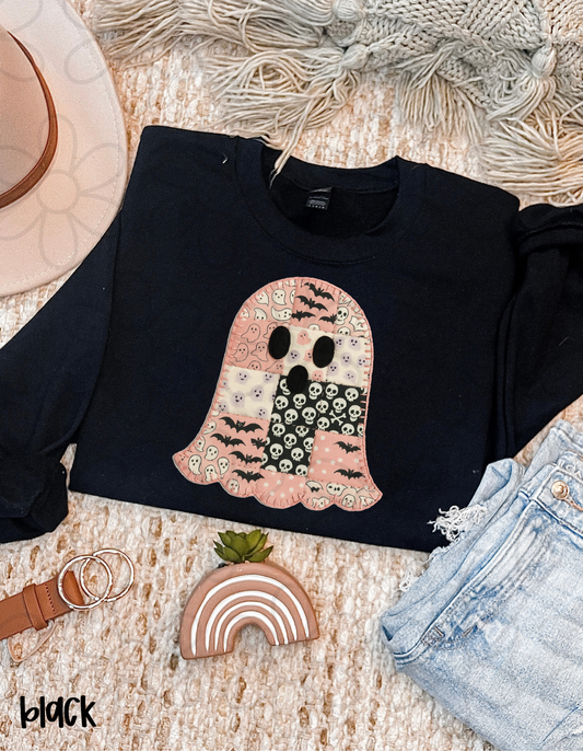 Faux Quilted Ghost DTF Transfer