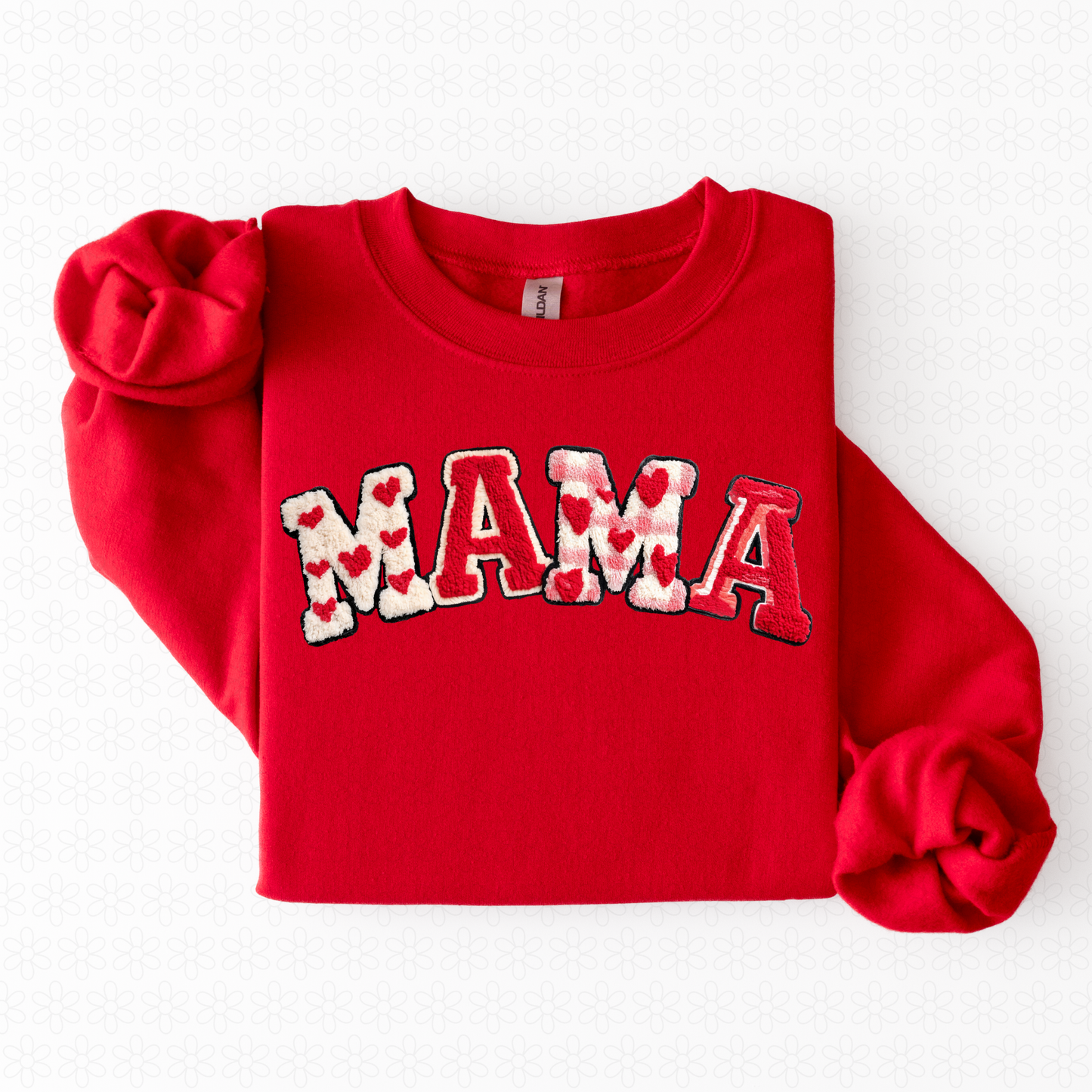 Faux Red Valentines Mama DTF Transfer