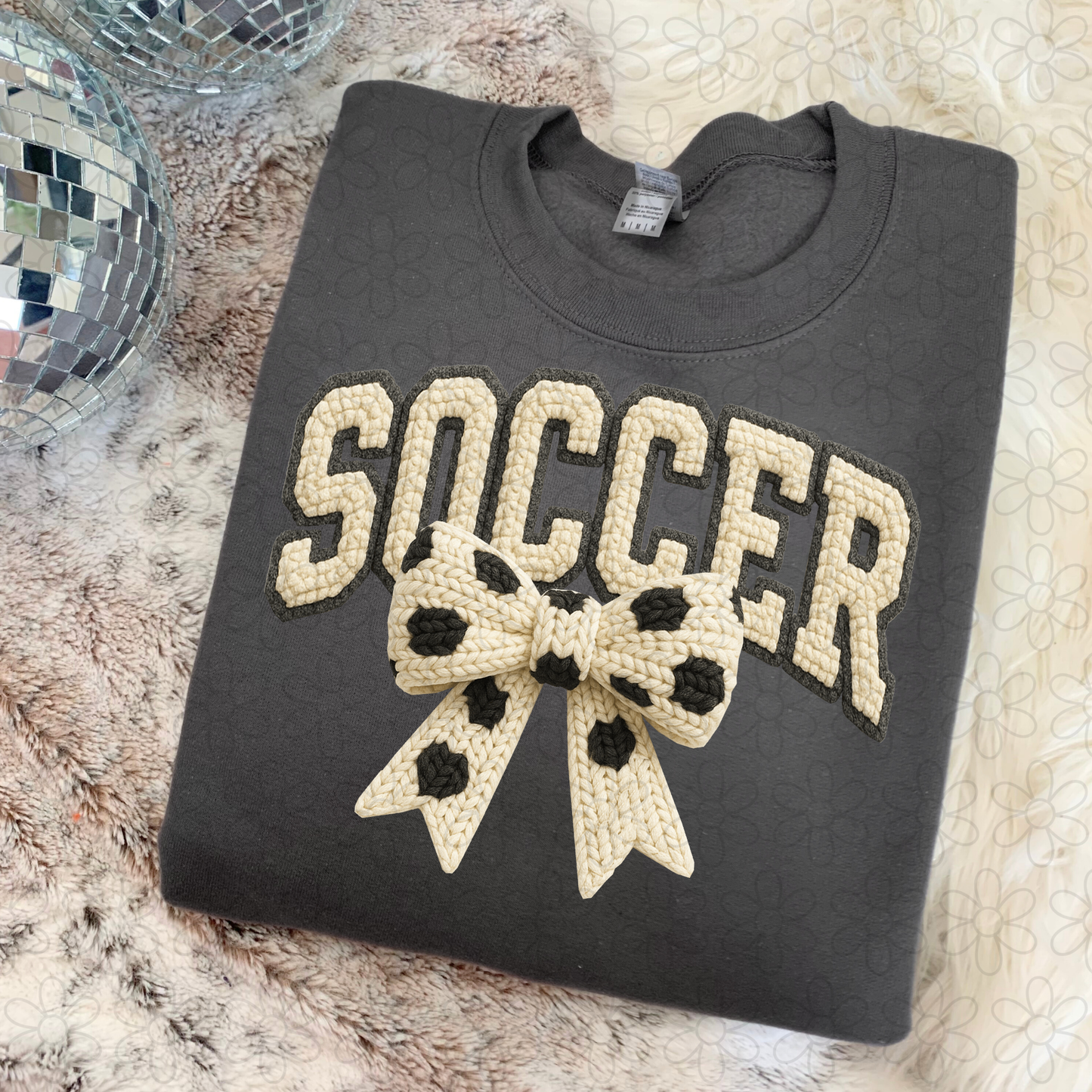 Faux Soccer Bow Completed Tee