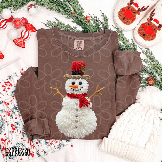 Faux Yarn Snowman DTF Transfer