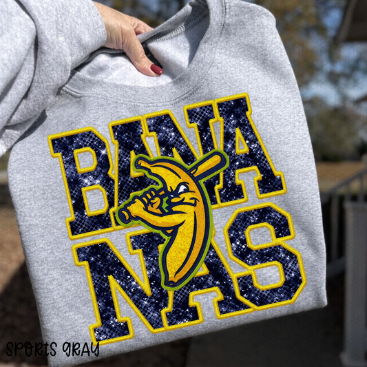 Faux sequins Bananas Completed Tee