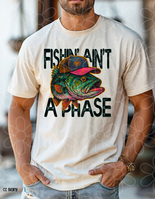 Fishin Ain't A Phase Kids Completed Tee
