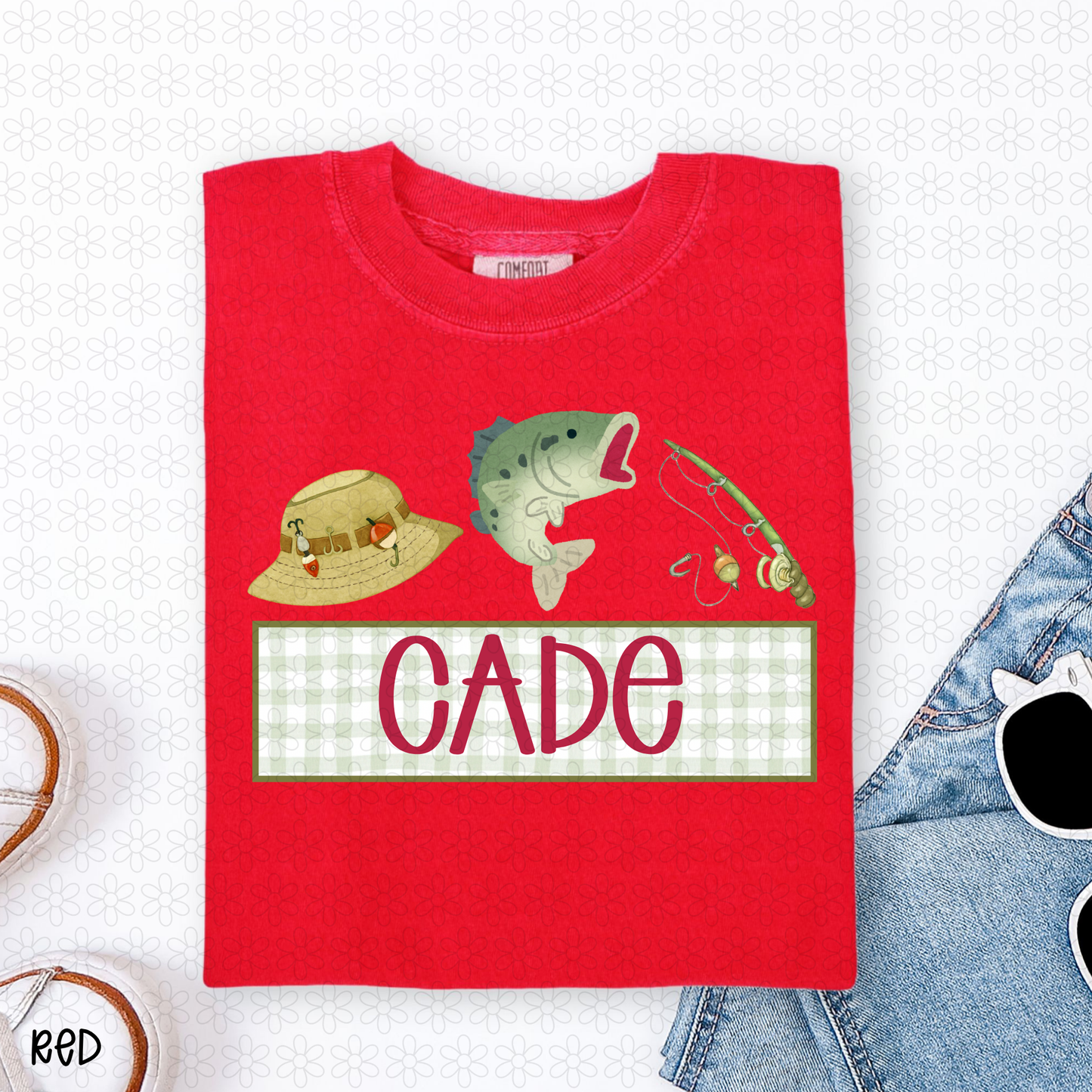 Fishing Custom Name Plate DTF Transfer