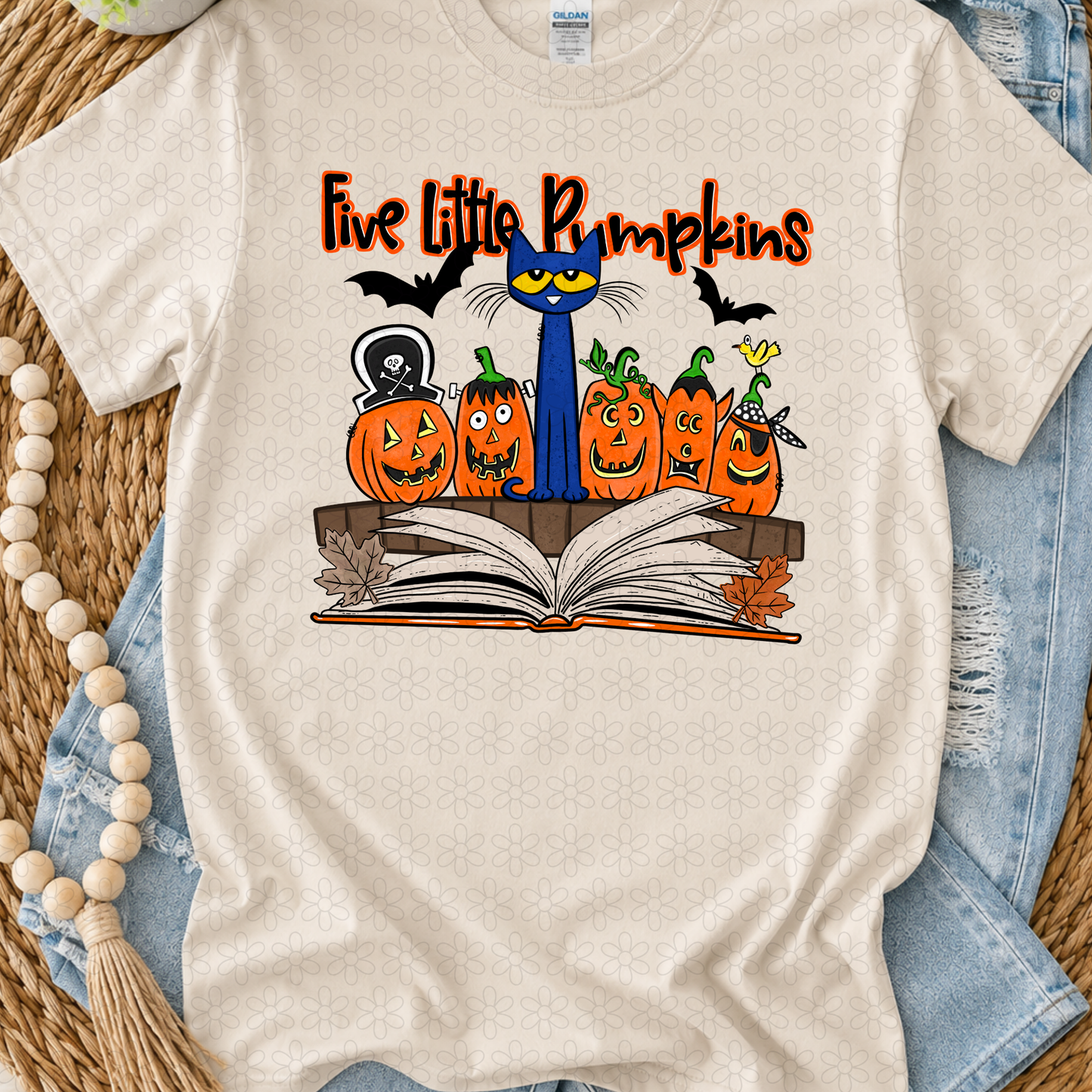 Five little pumpkins DTF Transfer