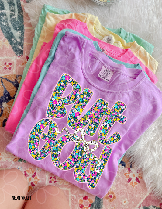 But God Floral Kids Completed Tee
