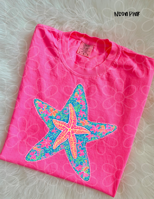Floral Starfish DTF Transfer