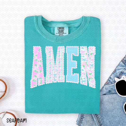 Floral Amen Completed Tee