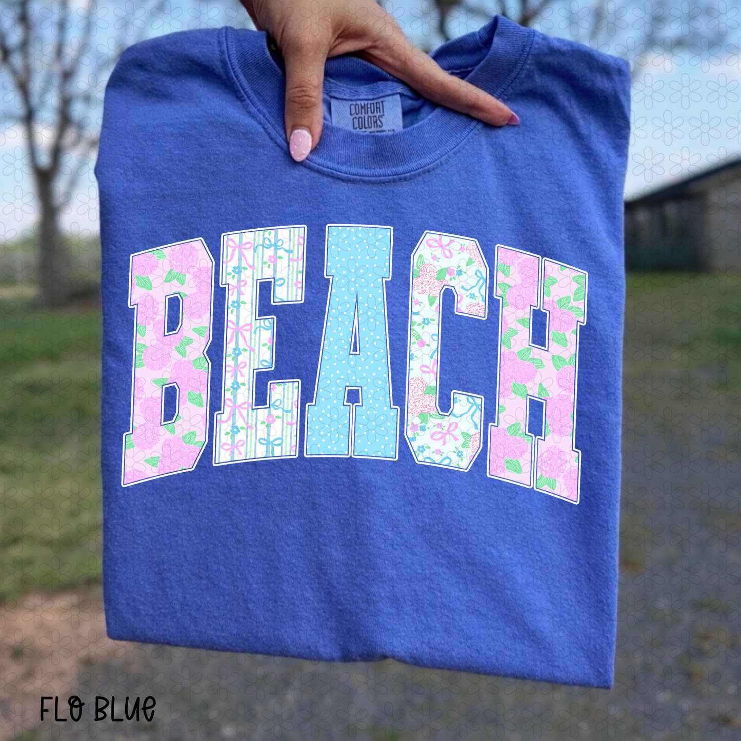 Floral Beach DTF Transfer