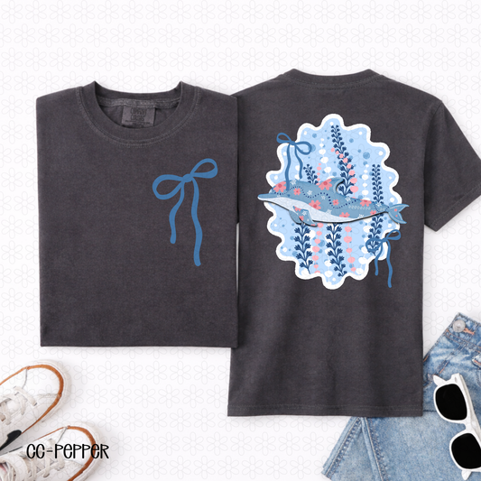 Floral Dolphin DTF Transfer
