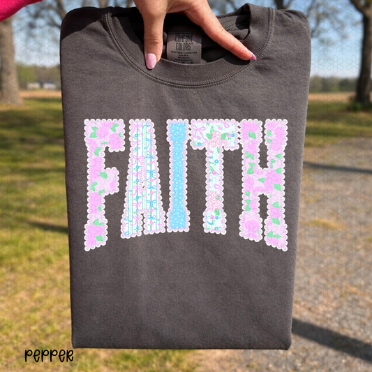 Floral Faith Completed Tee