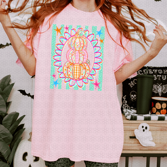 Floral Pumpkin Completed Tee