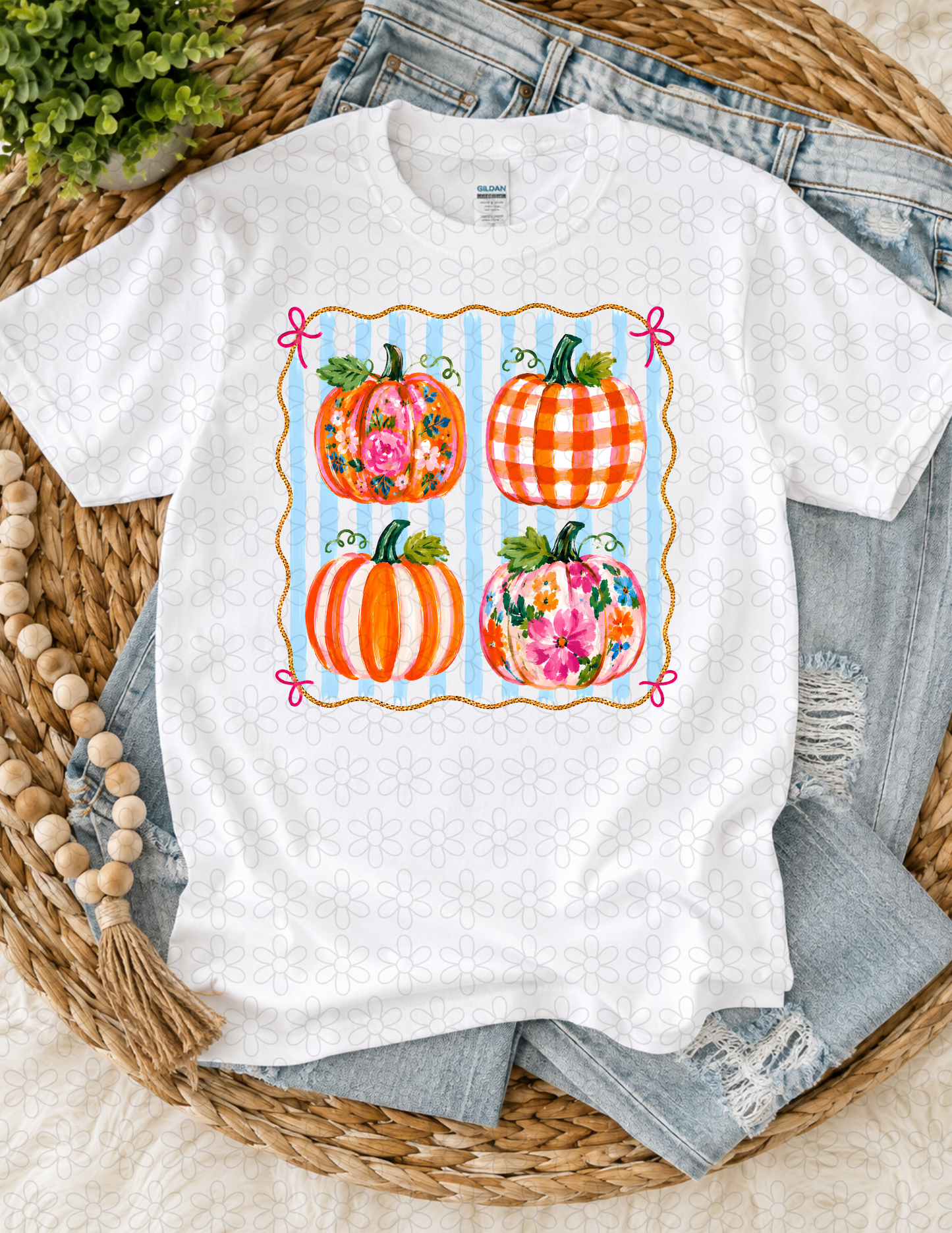 Floral Pumpkins DTF Transfer
